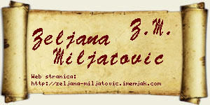 Željana Miljatović vizit kartica